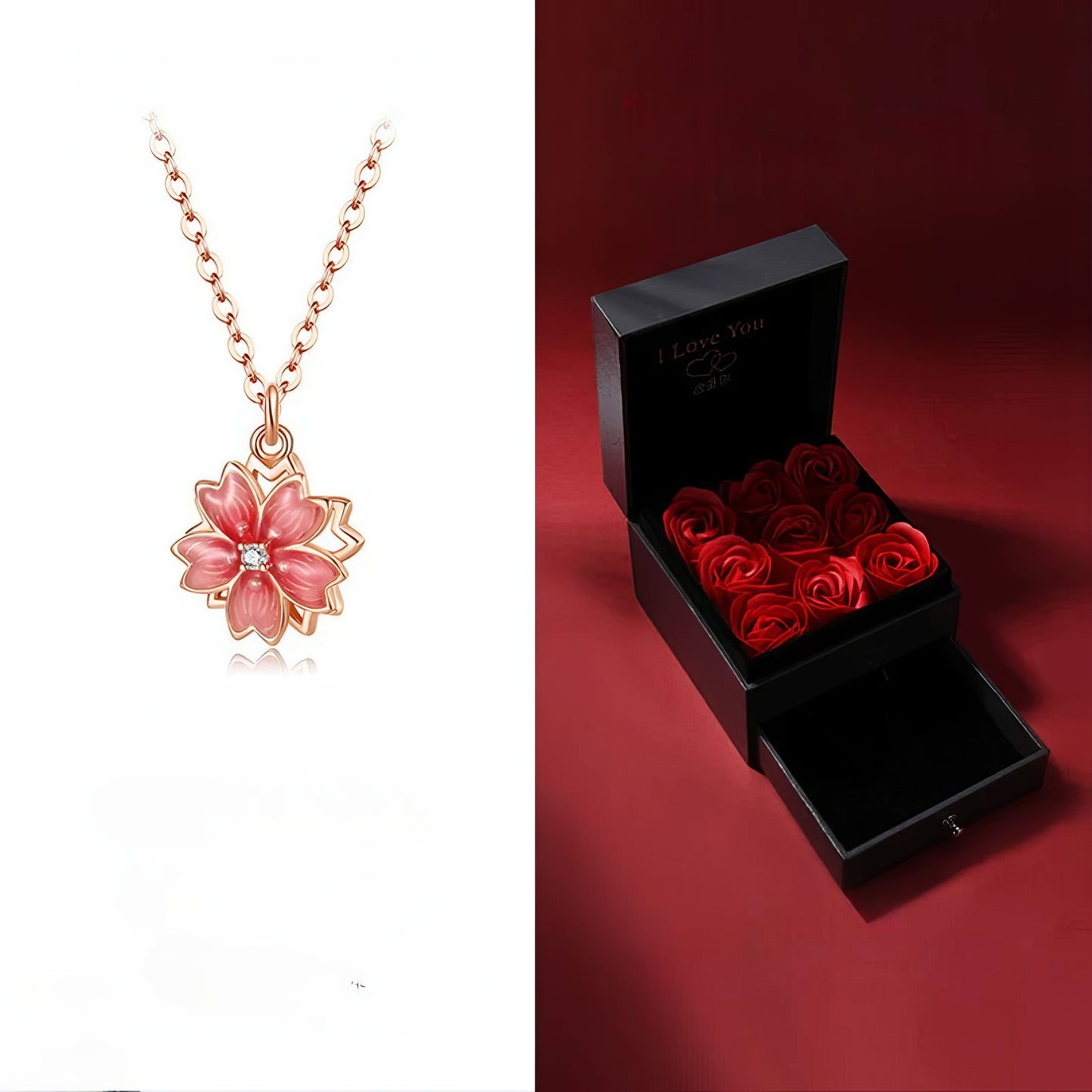 Peach Blossom Necklace 🌸